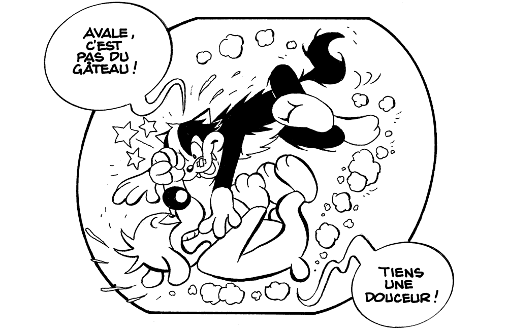 Pif et Hercule en pleine bagarre