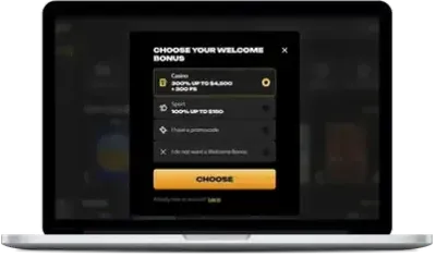 Casino en direct Spinsy sur ordinateur